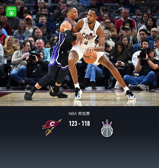 半岛体育-骑士123-118险胜国王，米切尔33+5+8，莫布利29+13+8